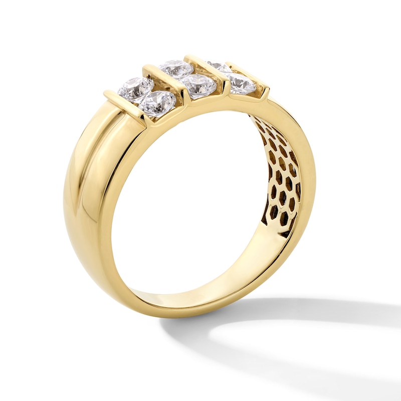 Main Image 3 of 1-1/3 CT. T.W. Certified Lab-Created Diamond Column Band in 10K Gold (F/VS2)