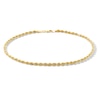 Thumbnail Image 1 of 2.5mm Silk Rope™ Chain Anklet in Solid 14K Gold - 10&quot;