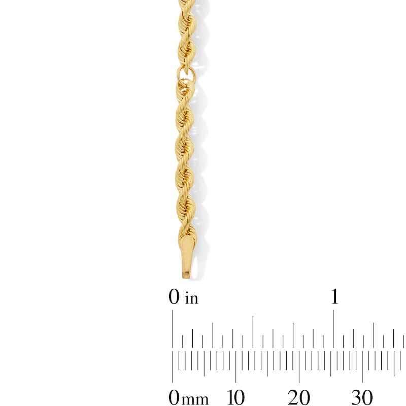 Main Image 2 of 2.5mm Silk Rope™ Chain Anklet in Solid 14K Gold - 10&quot;