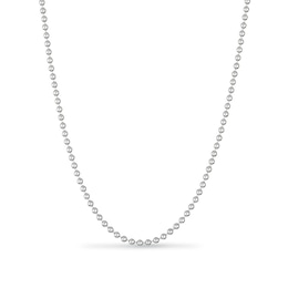 2.5mm Bead Chain Necklace in Solid Sterling Silver - 18"