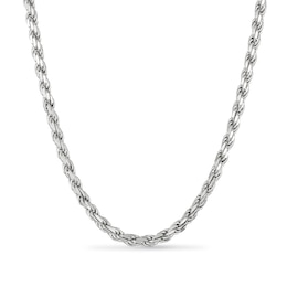 5.6mm Diamond-Cut Rope Chain Necklace in Solid Sterling Silver - 22"