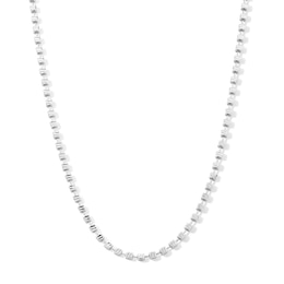 2.94mm Diamond-Cut Bead Chain Necklace in Solid Sterling Silver - 18"