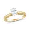 Thumbnail Image 1 of 1 CT. T.W. Oval Diamond Solitaire Pinched Shank Engagement Ring in 14K Gold