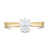 Thumbnail Image 2 of 1 CT. T.W. Oval Diamond Solitaire Pinched Shank Engagement Ring in 14K Gold