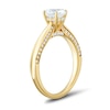 Thumbnail Image 3 of 1 CT. T.W. Oval Diamond Solitaire Pinched Shank Engagement Ring in 14K Gold