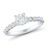 Thumbnail Image 1 of 1/2 CT. T.W. Diamond Miracle Twist Shank Engagement Ring in 14K White Gold