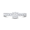 Thumbnail Image 2 of 1/2 CT. T.W. Diamond Miracle Twist Shank Engagement Ring in 14K White Gold