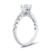 Thumbnail Image 3 of 1/2 CT. T.W. Diamond Miracle Twist Shank Engagement Ring in 14K White Gold