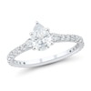 Thumbnail Image 1 of 1-1/4 CT. T.W. Pear-Shaped Diamond Collar Engagement Ring in Platinum