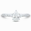 Thumbnail Image 2 of 1-1/4 CT. T.W. Pear-Shaped Diamond Collar Engagement Ring in Platinum