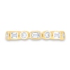 Thumbnail Image 2 of 1/2 CT. T.W. Emerald-Cut and Round Bezel-Set Alternating Band in 14K Gold