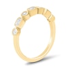 Thumbnail Image 3 of 1/2 CT. T.W. Emerald-Cut and Round Bezel-Set Alternating Band in 14K Gold