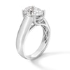 Thumbnail Image 2 of 3 CT. Oval Certified Lab-Created Diamond Solitaire Cigar Band Engagement Ring in 14K White Gold (F/VS2)