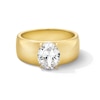 Thumbnail Image 1 of 2 CT. Oval Certified Lab-Created Diamond Solitaire Cigar Band Engagement Ring in 14K Gold (F/VS2)