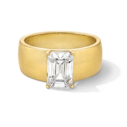 2 CT. Emerald-Cut Certified Lab-Created Diamond Solitaire Cigar Band Engagement Ring in 14K Gold (F/VS2)