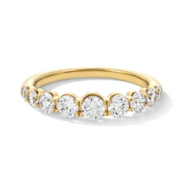 1 CT. T.W. Certified Lab-Created Diamond Graduated Nine Stone Band in 14K Gold (F/VS2)