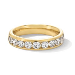 1-1/2 CT. T.W. Certified Lab-Created Diamond Channel Ten Stone Band in 10K Gold (F/VS2)