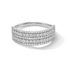 Thumbnail Image 1 of 1/4 CT. T.W. Diamond Multi-Row Band in 10K White Gold