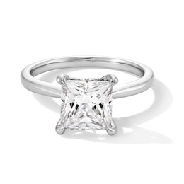 2-1/2 CT. T.W. Princess-Cut Certified Lab-Created Diamond Solitaire Engagement Ring in 14K White Gold (F/VS2)