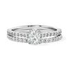 Thumbnail Image 1 of 1 CT. T.W. Oval Diamond Bridal Set in 14K White Gold