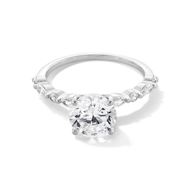 2-3/8 CT. T.W. Certified Lab-Created Diamond Alternating Shank Engagement Ring in 14K White Gold (F/VS2)