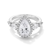 Thumbnail Image 1 of 3 CT. T.W. Pear-Shaped Certified Lab-Created Diamond Frame Engagement Ring in 14K White Gold (F/VS2)