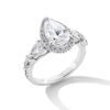 Thumbnail Image 3 of 3 CT. T.W. Pear-Shaped Certified Lab-Created Diamond Frame Engagement Ring in 14K White Gold (F/VS2)