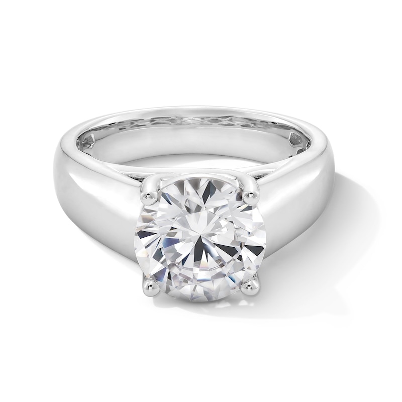 Main Image 1 of 3 CT. Certified Lab-Created Diamond Solitaire Cigar Band Engagement Ring in 14K White Gold (F/VS2)