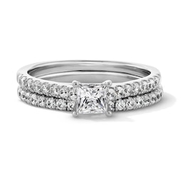 1 CT. T.W. Princess-Cut Diamond Bridal Set in 14K White Gold