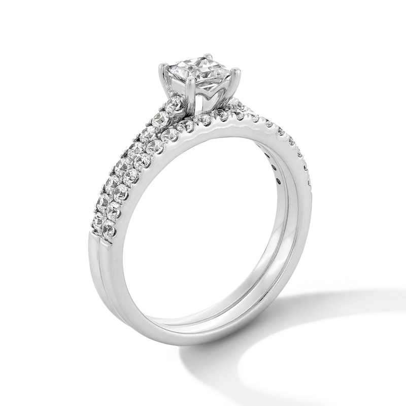 Main Image 3 of 1 CT. T.W. Princess-Cut Diamond Bridal Set in 14K White Gold