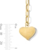 Thumbnail Image 3 of Heart Drop Paper Clip Chain “Y” Necklace in Hollow 10K Gold