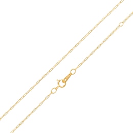 1.2mm Paper Clip Chain Necklace in Solid 14K Gold