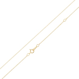 1.0mm Bead Chain Necklace in Solid 14K Gold