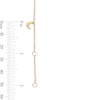 Thumbnail Image 2 of Moon and Star Dangle Station Cable Chain Anklet in Solid 10K Gold - 10&quot;