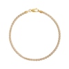 Thumbnail Image 1 of 3.5mm Diamond-Cut Ice Bead Chain Bracelet in Solid 10K Two-Tone Gold - 7.5&quot;