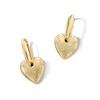 Thumbnail Image 1 of Heart Hoop Drop Earrings in Hollow 10K Gold