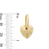 Thumbnail Image 2 of Heart Hoop Drop Earrings in Hollow 10K Gold