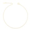 Thumbnail Image 1 of 1.5mm Diamond-Cut Bead Chain Anklet in Solid 14K Gold - 10&quot;