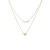 Thumbnail Image 1 of &quot;Mom&quot; and Heart Double Strand Necklace in Solid 10K Gold