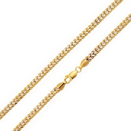 3.0mm Diamond-Cut Franco Chain Necklace in Hollow 14K Two-Tone Gold