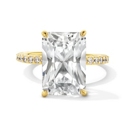 6-1/4 CT. T.W. Radiant-Cut Certified Lab-Created Diamond Engagement Ring in 14K Gold (F/VS2)