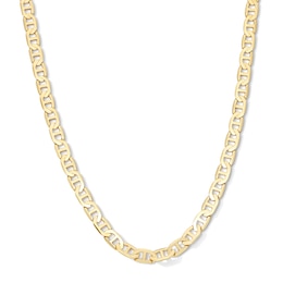 7.6mm Mariner Chain Necklace in Solid 14K Gold - 22”