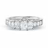 Thumbnail Image 1 of Previously Owned - 1-1/2 CT. T.W. Radiant Cut Diamond Three Stone Ring in 14K White Gold