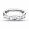 Thumbnail Image 0 of Previously Owned - 1/2 CT. T.W. Round and Baguette Diamond Channel Band in 14K White Gold