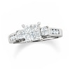 Thumbnail Image 1 of Previously Owned - 1 CT. T.W. Quad Princess-Cut Diamond Three Stone Ring in 14K White Gold