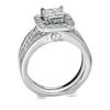 Thumbnail Image 2 of Previously Owned - 1-1/2 CT. T.W. Quad Princess-Cut Diamond Bridal Set in 14K White Gold - Size 7