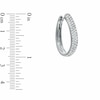 Thumbnail Image 2 of Previously Owned - 1 CT. T.W. Diamond Pavé Hoop Earrings in 14K White Gold