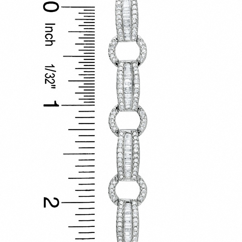 Previously Owned - 3 CT. T.W. Diamond Circle Track Bracelet in 14K White Gold