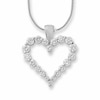 Thumbnail Image 0 of Previously Owned - 1/2 CT. T.W. Colourless Diamond Heart Pendant in 14K White Gold