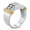 Thumbnail Image 1 of Previously Owned - Men's 1 CT. T.W. Diamond Double Row Band in 10K Two-Tone Gold